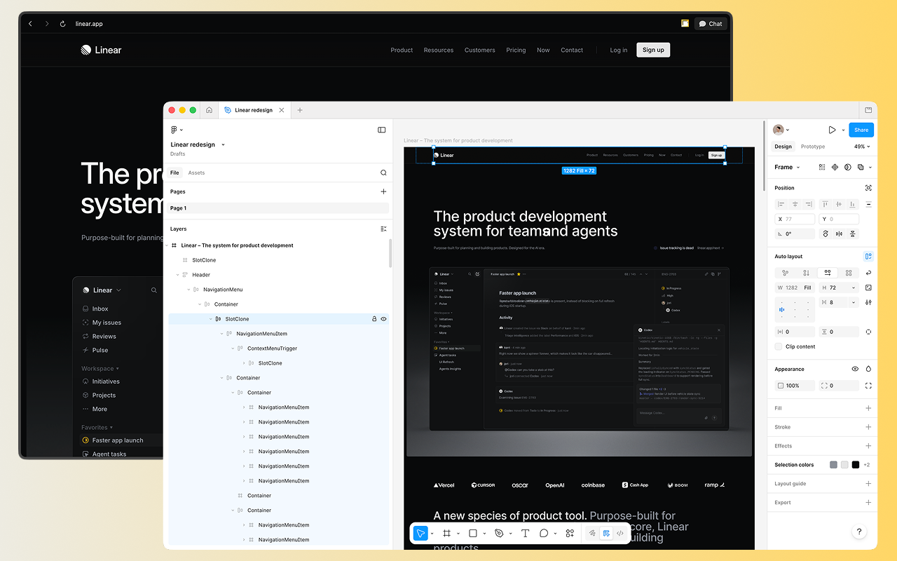 Facsimile capturing a live website into Figma as editable layers